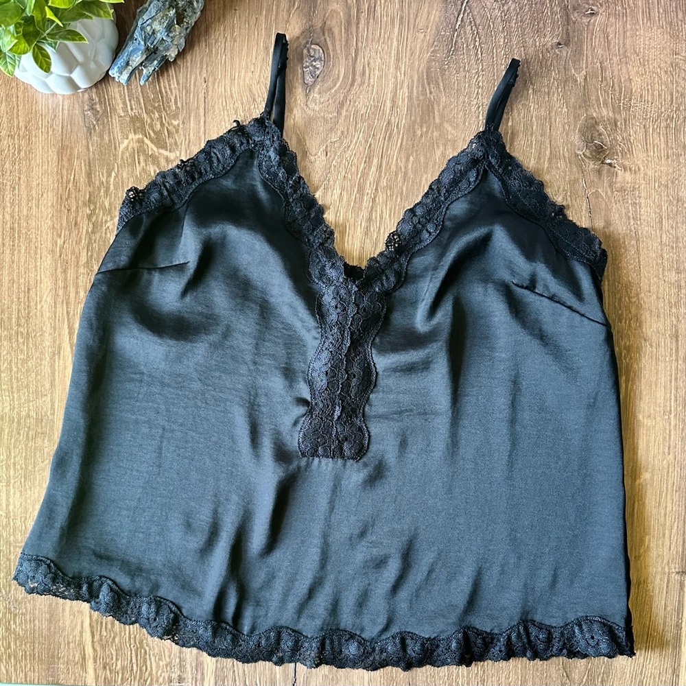 Forever 21 Black Lace Detail Top